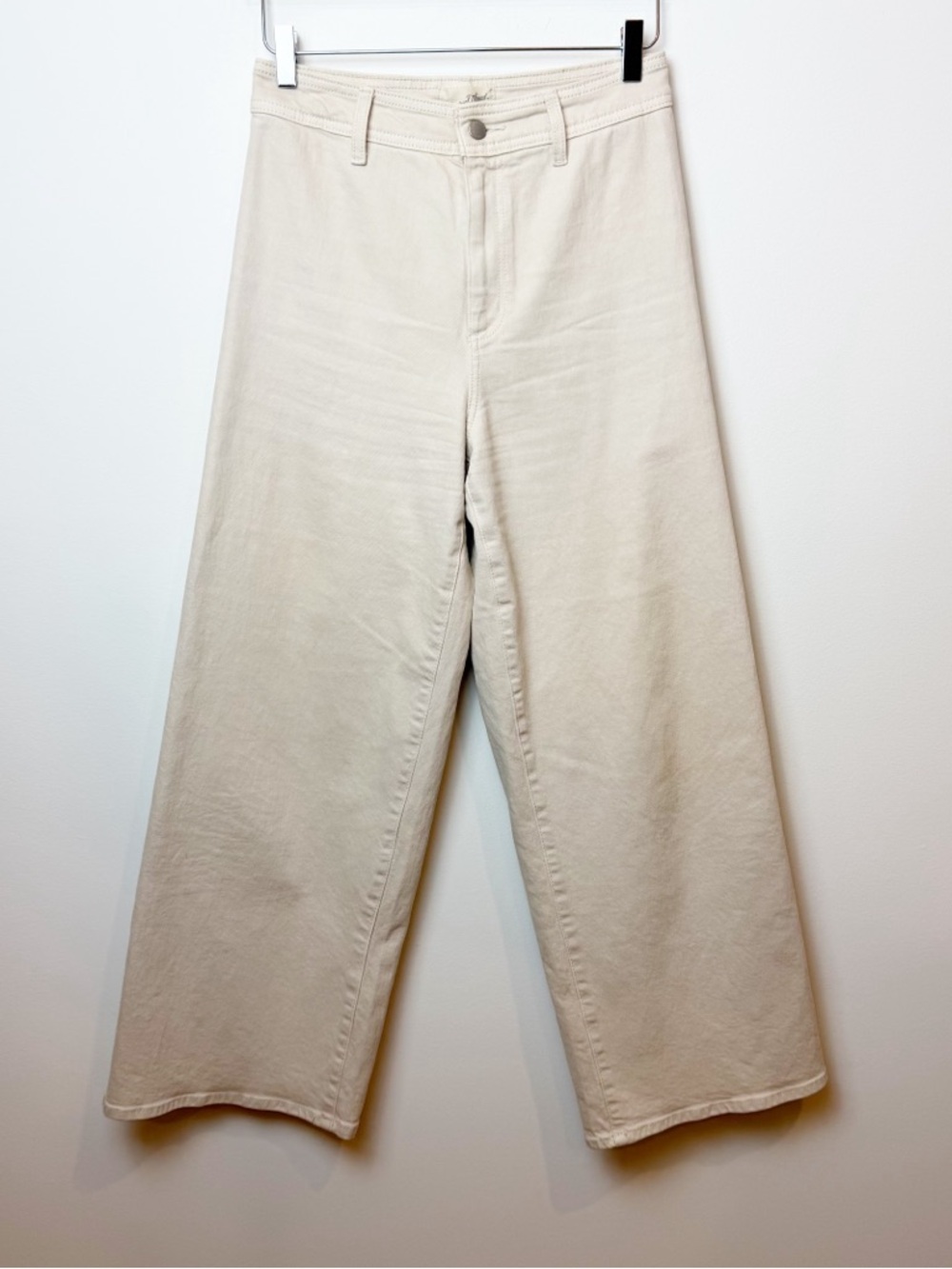Universal Thread | Wide Leg Ankle Jeans Trousers in Cream - Picture 2 of 7